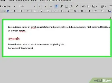 Image titled Make a Resume on Google Docs Step 17