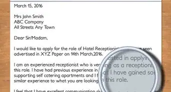 Write a Cover Letter to a Hotel