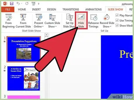 Image titled Hide a Slide in PowerPoint Presentation Step 4