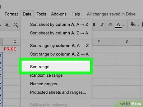 Image titled Sort by Multiple Columns in Google Spreadsheets Step 4