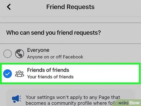 Image titled Stop All Friend Requests on Facebook Step 7