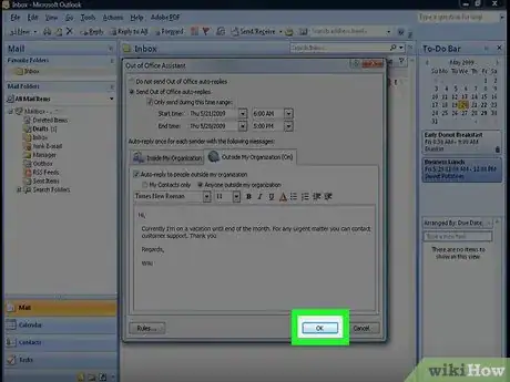Image titled Set Up Out of Office in Outlook Step 17