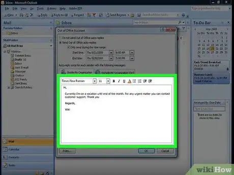 Image titled Set Up Out of Office in Outlook Step 14