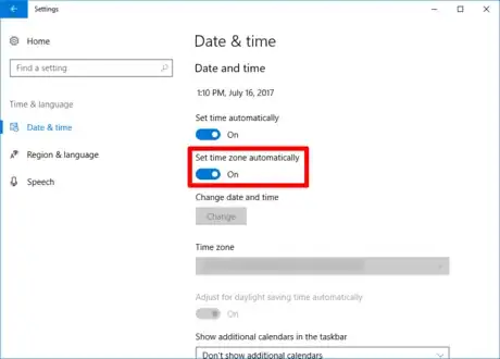Image titled Set Windows 10 to Automatically Update Your Time Zone Based on Location Step 5