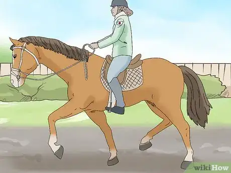 Image titled Ride a Horse at Walk, Trot, and Canter Step 7