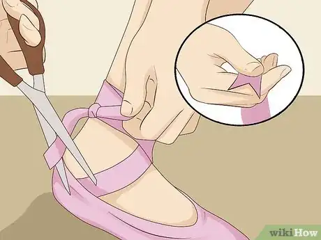 Image titled Sew Ribbons on Pointe Shoes Step 17.jpeg