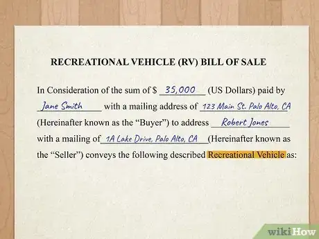 Image titled Write a Bill of Sale for an RV Step 3