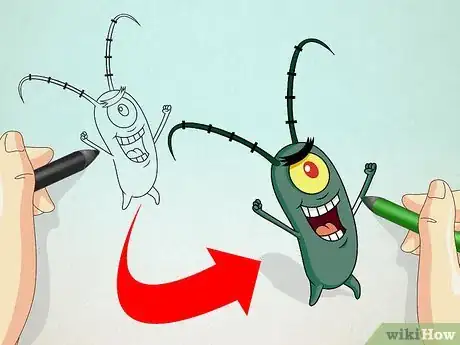 Image titled Draw Sheldon J. Plankton from SpongeBob SquarePants Step 10