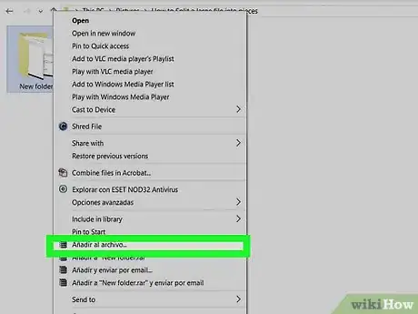 Image titled Split a Large File Into Small Files Using WinRar Step 2