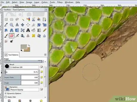 Image titled Use the Gimp Eraser Tool to Remove an Image Background Step 8