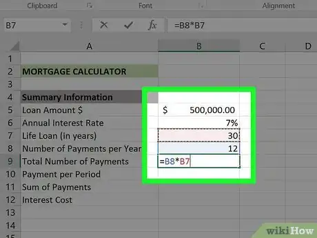 Image titled Create a Mortgage Calculator With Microsoft Excel Step 5