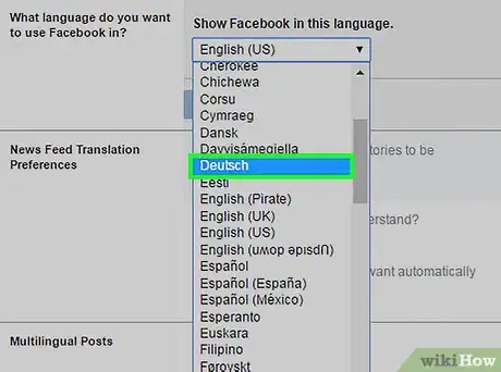 Image titled Change the Language on Facebook Step 7