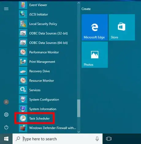 Image titled Start menu task scheduler
