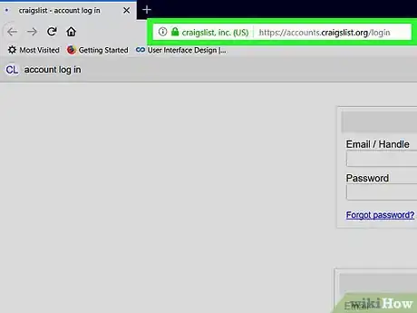 Image titled Set up a Craigslist Account Step 1