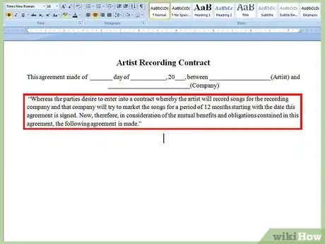 Image titled Draft a Recording Contract Step 4