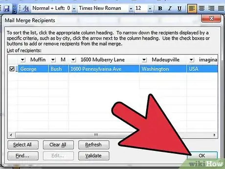 Image titled Mail Merge Address Labels Using Excel and Word Step 7
