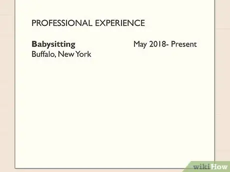 Imagen titulada Put Babysitting on a Resume Step 1