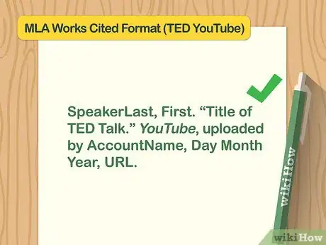 Imagen titulada Cite a TED Talk in MLA Step 5