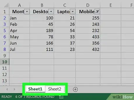 Imagen titulada Clear Filters in Excel Step 2