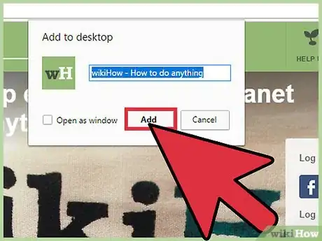 Imagen titulada Put a Shortcut to a Website on Your Desktop Step 12