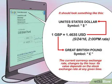 Imagen titulada Convert the British Pound to Dollars Step 1