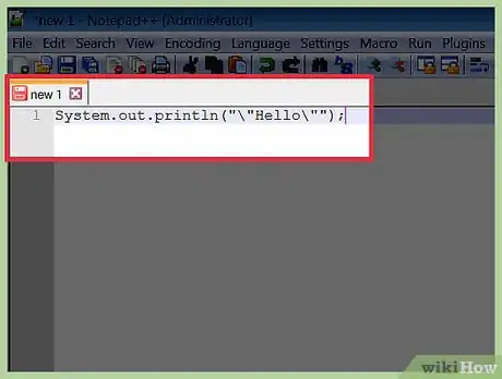 Imagen titulada Print Double Quotes in Java Step 4