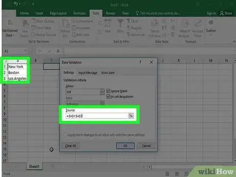 Imagen titulada Create a Drop Down List in Excel Step 11