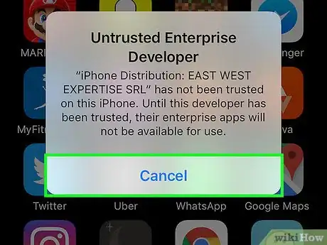 Imagen titulada Trust an App on an iPhone Step 3
