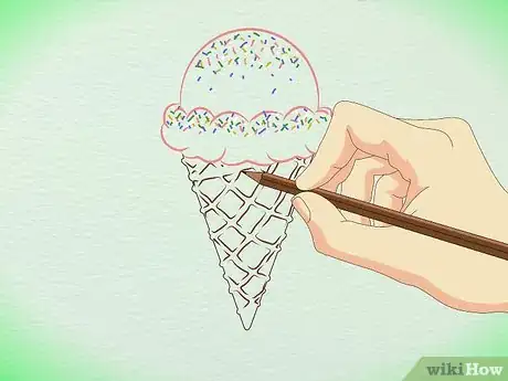 Imagen titulada Draw a Detailed Ice Cream Cone Step 16