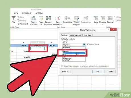 Imagen titulada Create a Simple Checkbook Register With Microsoft Excel Step 20