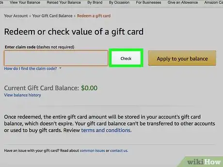 Imagen titulada Check an Amazon Giftcard Balance Step 12