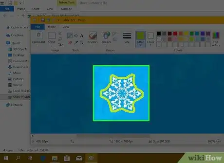 Imagen titulada Change an Image Background in MS Paint (Green Screen) Step 8