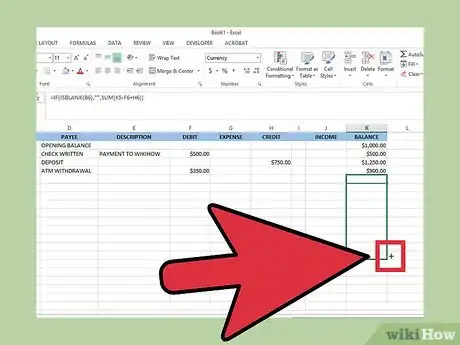 Imagen titulada Create a Simple Checkbook Register With Microsoft Excel Step 14