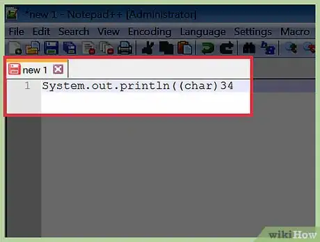 Imagen titulada Print Double Quotes in Java Step 5