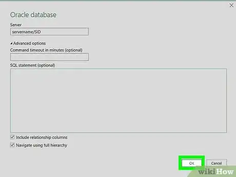 Imagen titulada Connect Excel to an Oracle Database Step 8