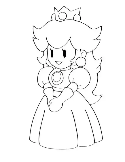 Imagen titulada How to Draw Princess Peach Step 11