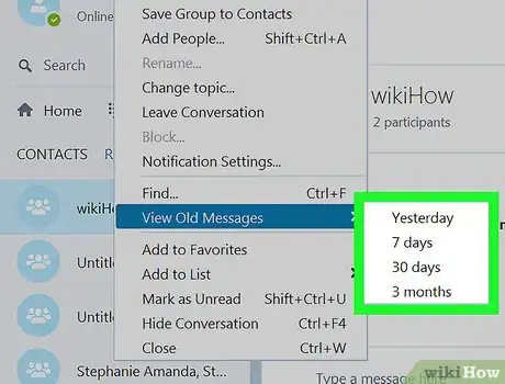 Imagen titulada Find Old Skype Conversations on PC or Mac Step 12