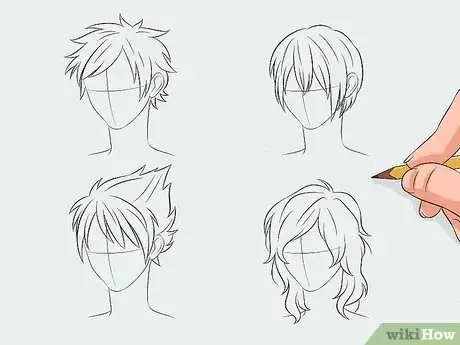 Imagen titulada Draw Manga Hair Step 2