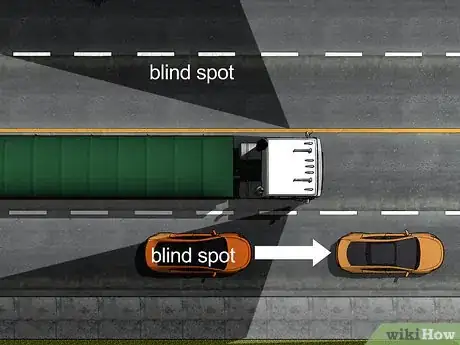 Imagen titulada Stay Out of a Truck's Blind Spots Step 9