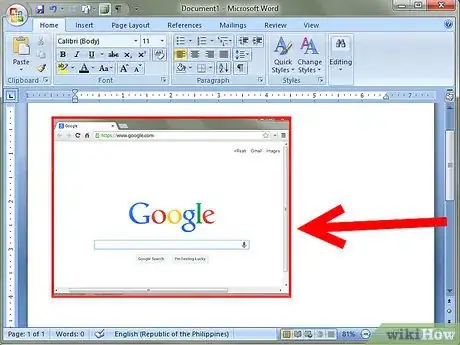 Imagen titulada Crop a Screenshot in Word 2010 Step 5