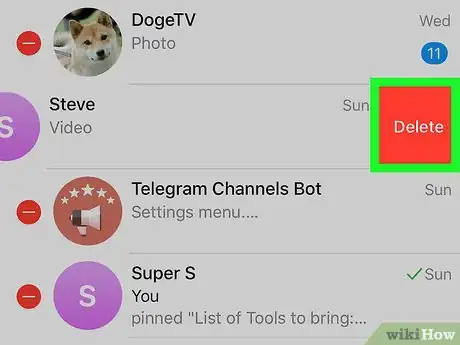 Imagen titulada Delete Messages on Telegram on iPhone or iPad Step 13