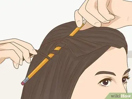 Imagen titulada Curl Your Hair with a Pencil Step 7