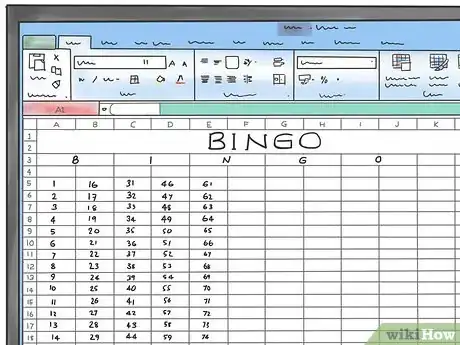 Imagen titulada Make a Bingo Game in Microsoft Office Excel 2007 Step 4