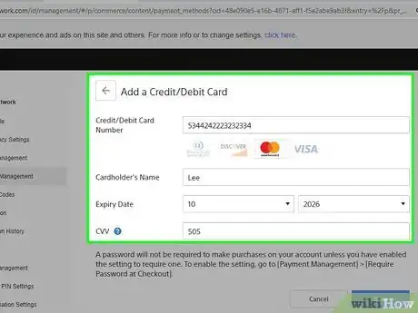 Imagen titulada Add a Credit Card to the PlayStation Store Step 31