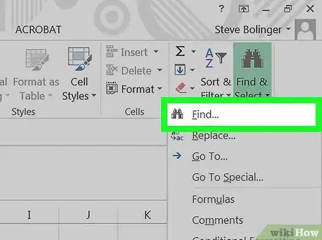 Imagen titulada Find and Replace on Excel on PC or Mac Step 4