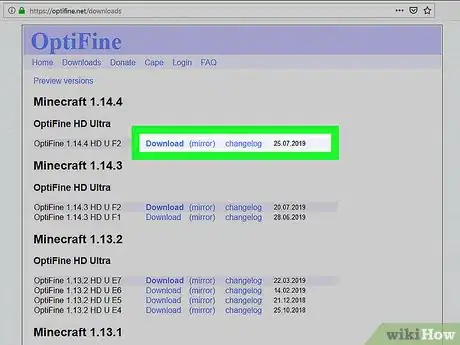 Imagen titulada Install the OptiFine Mod for Minecraft Step 1