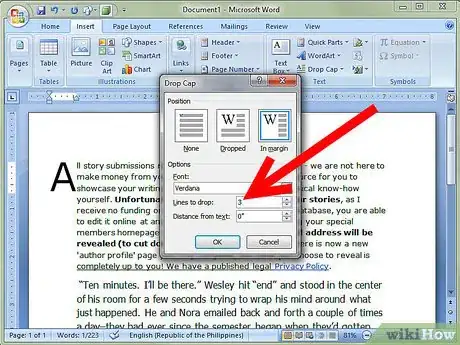 Imagen titulada Create a Drop Cap in a Word Document Step 5