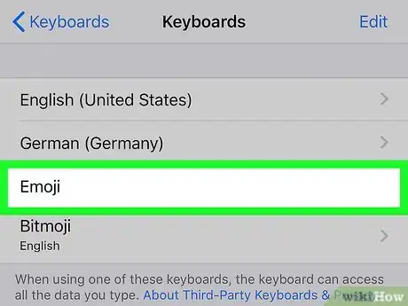 Imagen titulada Enable the Emoji Emoticon Keyboard in iOS Step 5