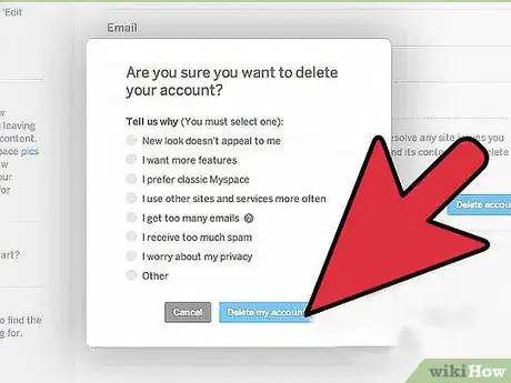 Imagen titulada Cancel Your MySpace Account Step 13