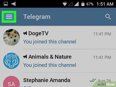 Imagen titulada Remove Telegram Contacts on Android Step 2